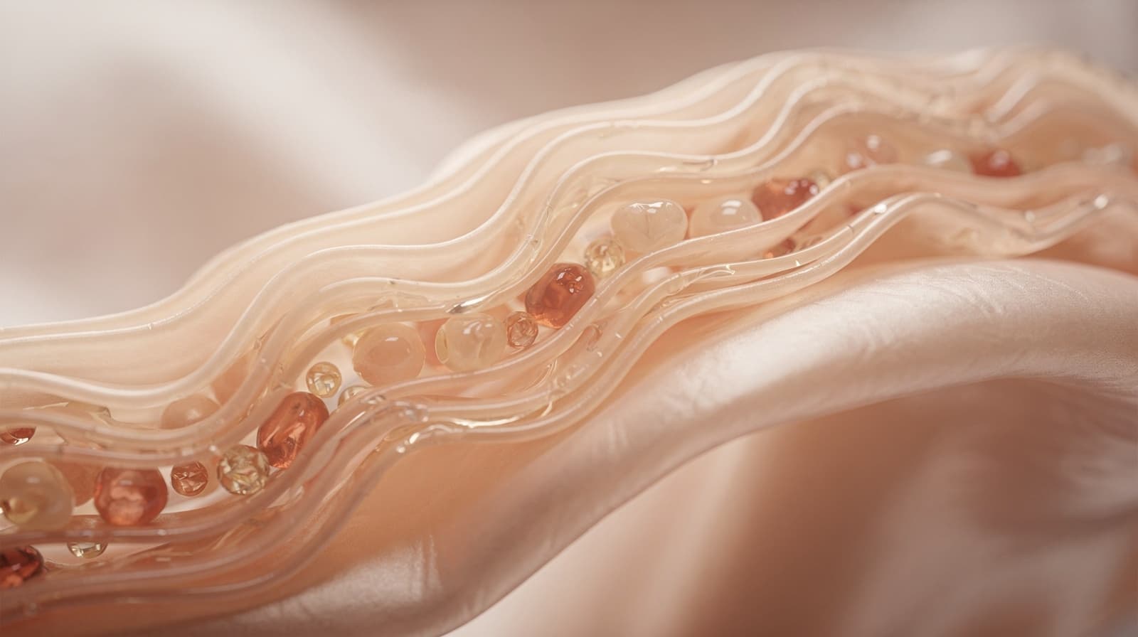 Stilisert illustrasjon av indre mitokondriemembran med cristae-folder og kardiolipin, bindingsmålet for SS-31 peptid.