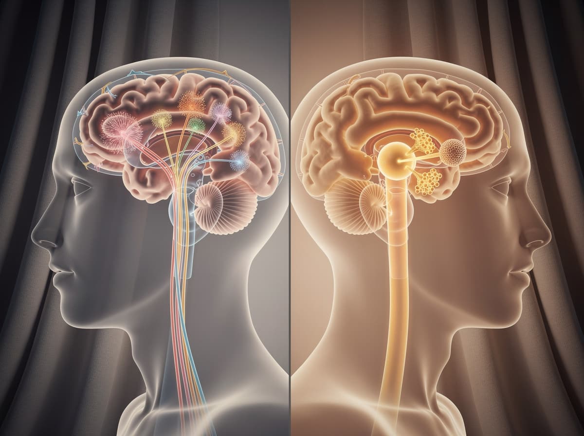Diagram comparing the central appetite pathway of tesofensine via serotonin, norepinephrine, and dopamine reuptake inhibition with semaglutide via GLP-1 receptor activation in the hypothalamus.